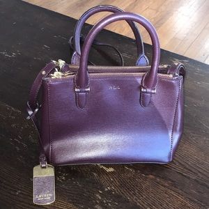 Small Plum Handbag w/ Cross body strap